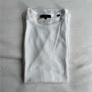 Vince Long Sleeve Linen Tee Shirt
